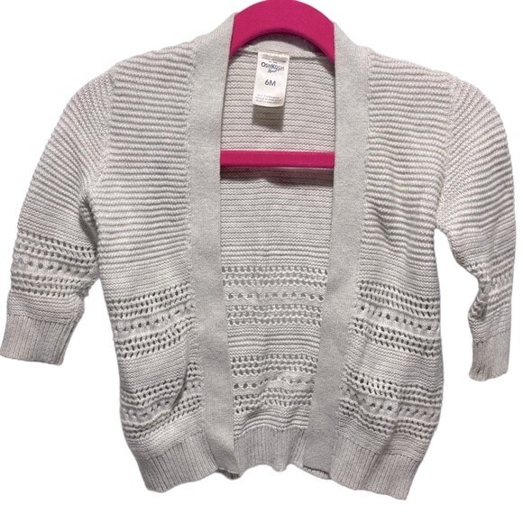 OshKosh B’Gosh Genuine Baby Crochet Cardigan, 6 Months - Picture 1 of 6
